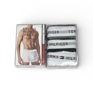 Tommy Hilfiger Men's Boxer Briefs 3-Pack - Black, Gray, White